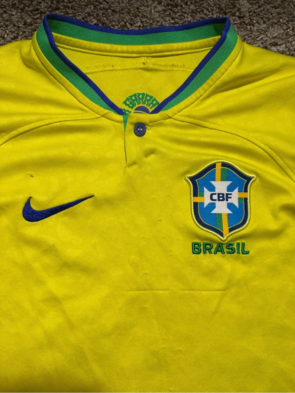 Nike Kids Brazil 22/23 Home Jersey Size Large